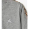 Camiseta de algodón con ribetes de cuadros