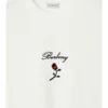 Camiseta de algodón con rosas