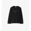 Camiseta de algodón de manga larga con logotipo gótico