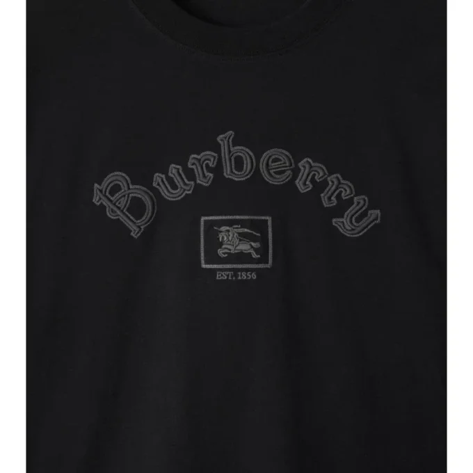 Camiseta de algodón de manga larga con logotipo gótico