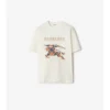 Camiseta de algodón EKD con bordado en punto de cruz
