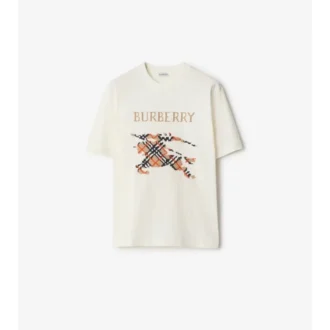 Camiseta de algodón EKD con bordado en punto de cruz