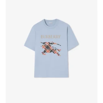 Camiseta de algodón EKD con bordado en punto de cruz