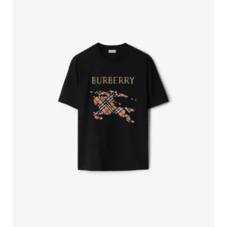 Camiseta de algodón EKD con bordado en punto de cruz