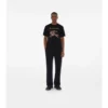 Camiseta de algodón EKD con bordado en punto de cruz
