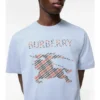 Camiseta de algodón EKD con bordado en punto de cruz