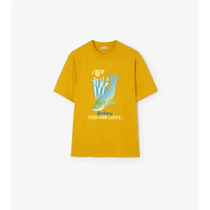 Camiseta de algodón «Fish and Chips»