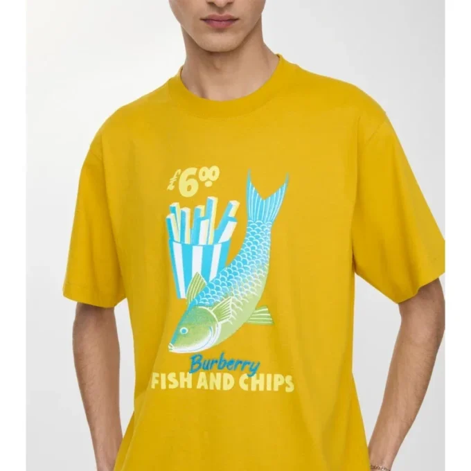 Camiseta de algodón «Fish and Chips»
