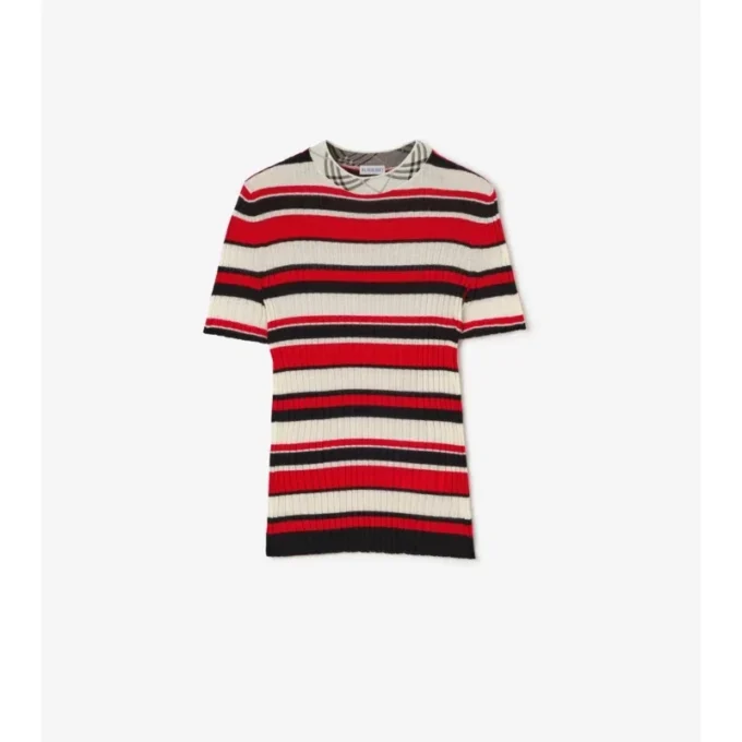 Camiseta de lana a rayas