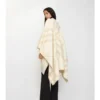 Capa de lana y cachemira con estampado de cuadros