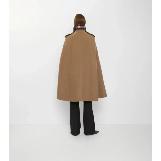 Capa tipo trench de lana Belmont