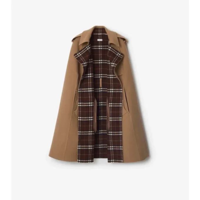 Capa tipo trench de lana Belmont