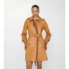 Car Coat corto de piel con flecos