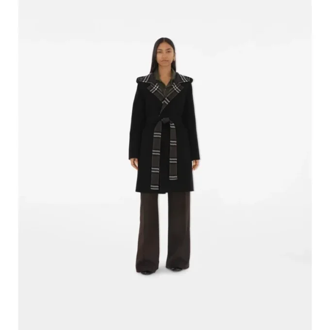Car Coat de lana reversible de largo medio