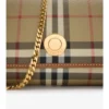 Cartera con correa de cadena y estampado de cuadros