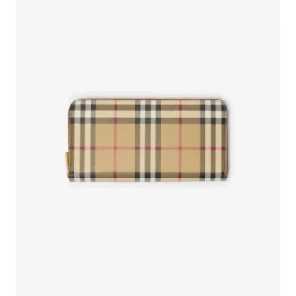 Cartera con cremallera a cuadros