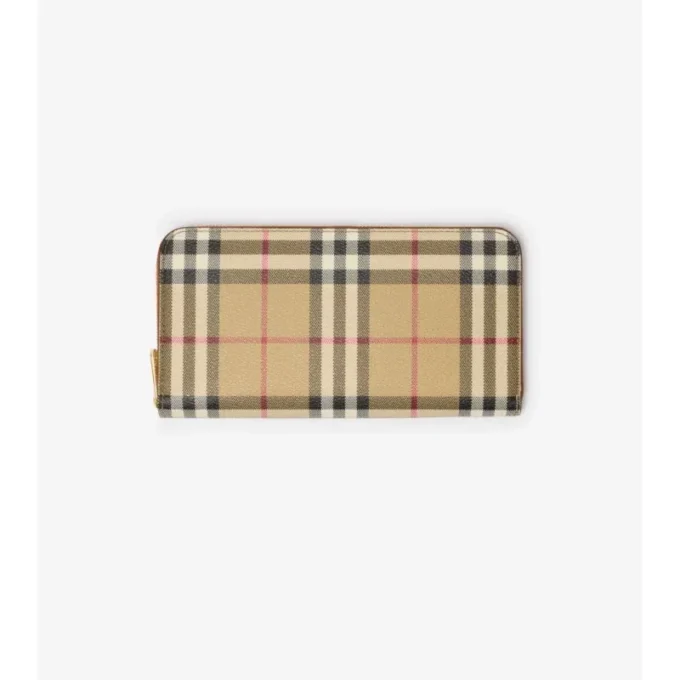 Cartera con cremallera a cuadros