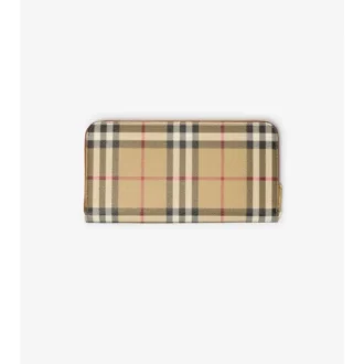 Cartera con cremallera a cuadros
