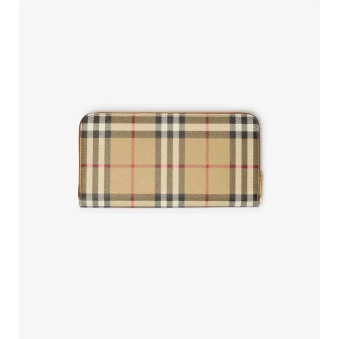 Cartera con cremallera a cuadros