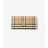 Cartera continental con estampado de cuadros