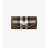 Cartera continental con estampado de cuadros