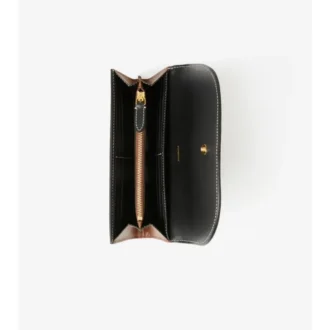 Cartera continental con estampado de cuadros