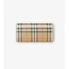 Cartera continental con estampado de cuadros