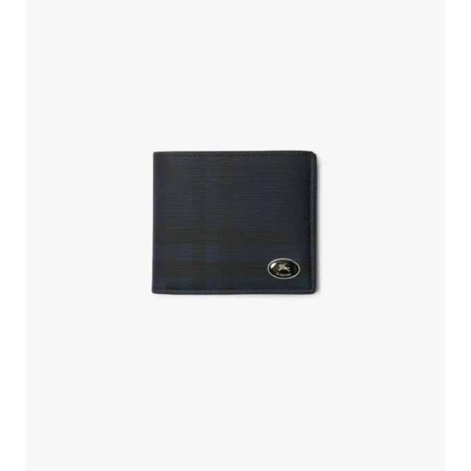 Cartera doble con estampado de cuadros