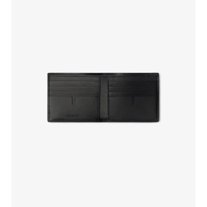Cartera doble con estampado de cuadros
