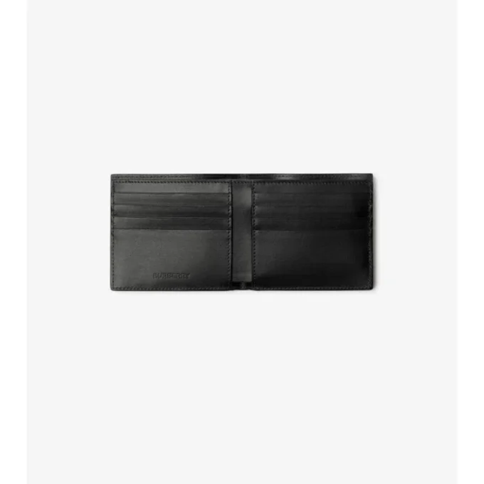 Cartera doble con estampado de cuadros