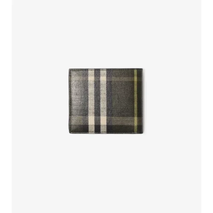 Cartera doble con estampado de cuadros