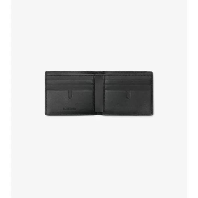Cartera doble delgada con estampado Check 