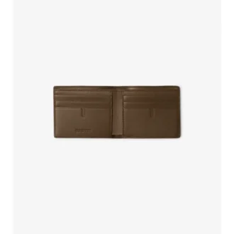 Cartera doble delgada con estampado de cuadros