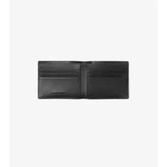 Cartera doble delgada con estampado de cuadros