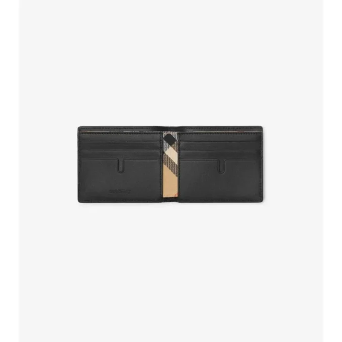 Cartera doble delgada con estampado Knight 