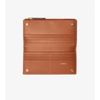 Cartera plegable con estampado de cuadros grandes