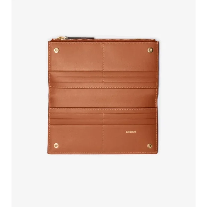 Cartera plegable con estampado de cuadros grandes