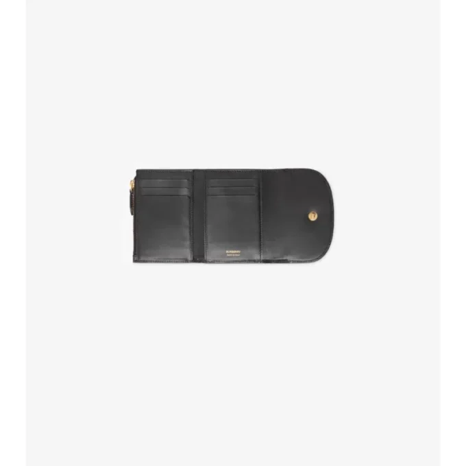 Cartera plegable con estampado de cuadros pequeños