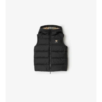 Chaleco acolchado de nailon con capucha