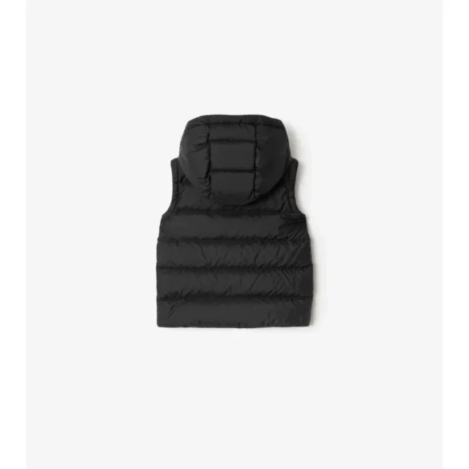 Chaleco acolchado de nailon con capucha