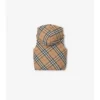 Chaleco acolchado reversible de nailon con estampado de cuadros