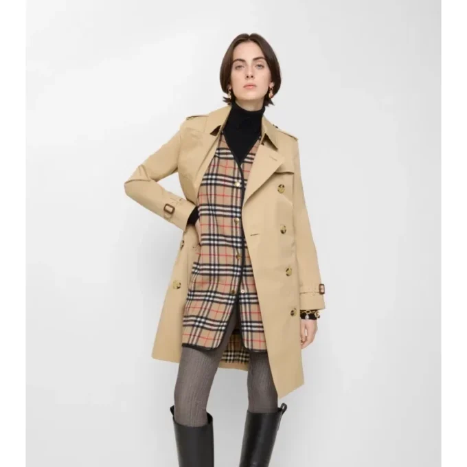 Chaleco de lana y cachemira con estampado de cuadros