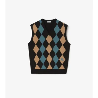 Chaleco de punto de lana con diseño Argyle