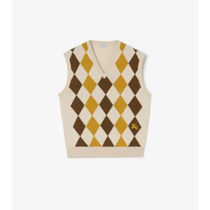Chaleco de punto de lana con diseño Argyle