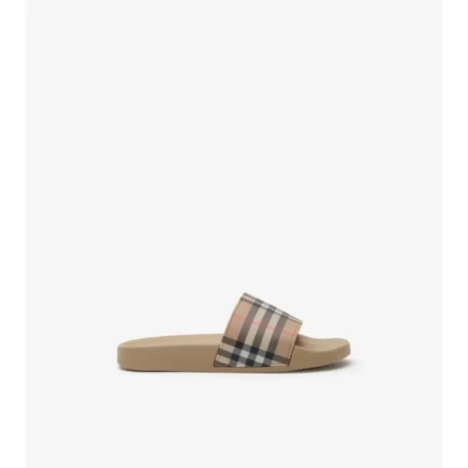 Chanclas con estampado de cuadros