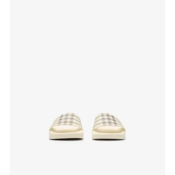 Chanclas con estampado de cuadros