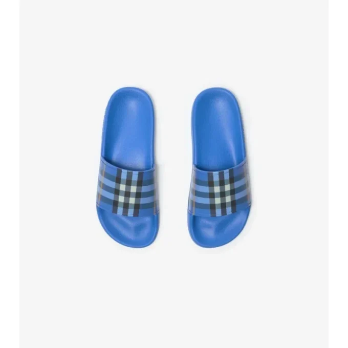 Chanclas con estampado de cuadros