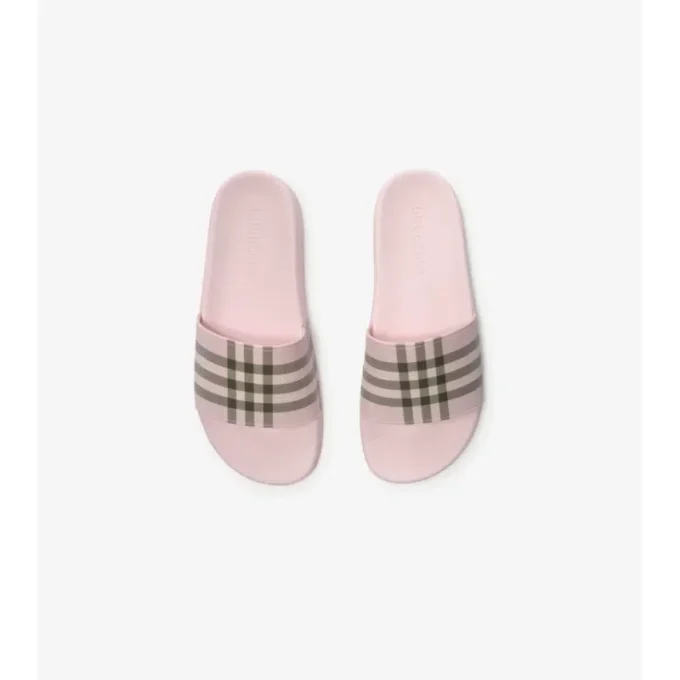 Chanclas con estampado de cuadros