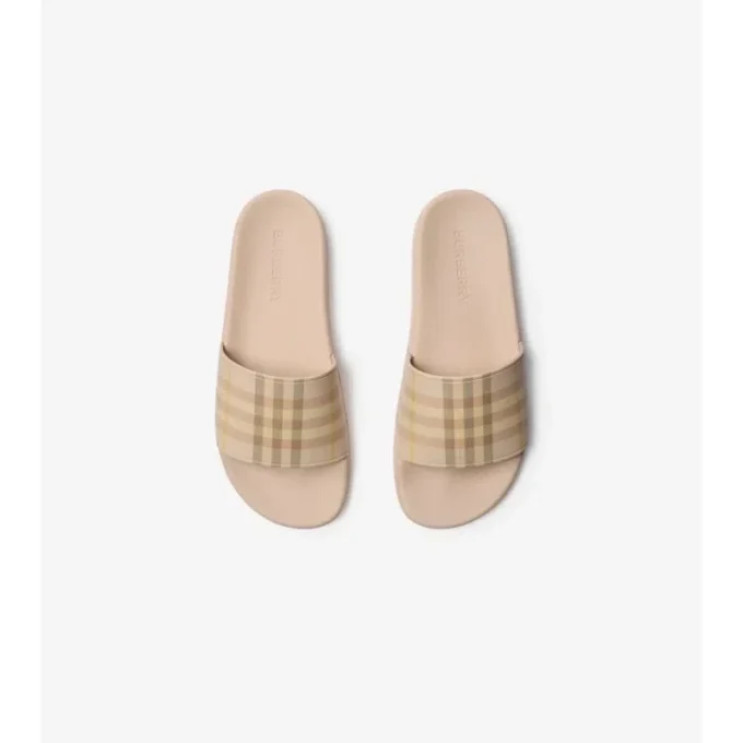 Chanclas con estampado de cuadros