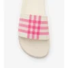 Chanclas con estampado de cuadros